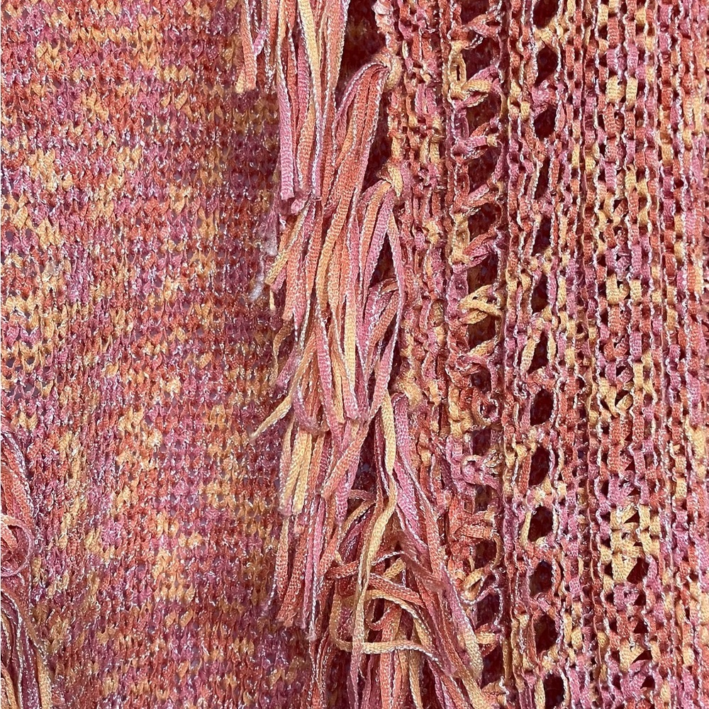 Ruby Rd. Rust Fringe Open Front Boho Cardigan Swe… - image 8